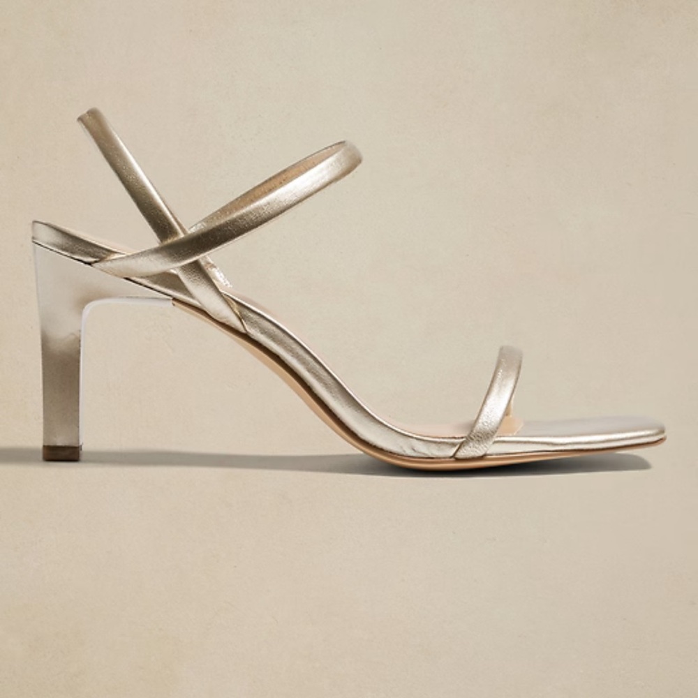 Banana Republic Metallic Strappy Heels